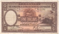 Hong Kong 5 Dollars,  1. 4.1941